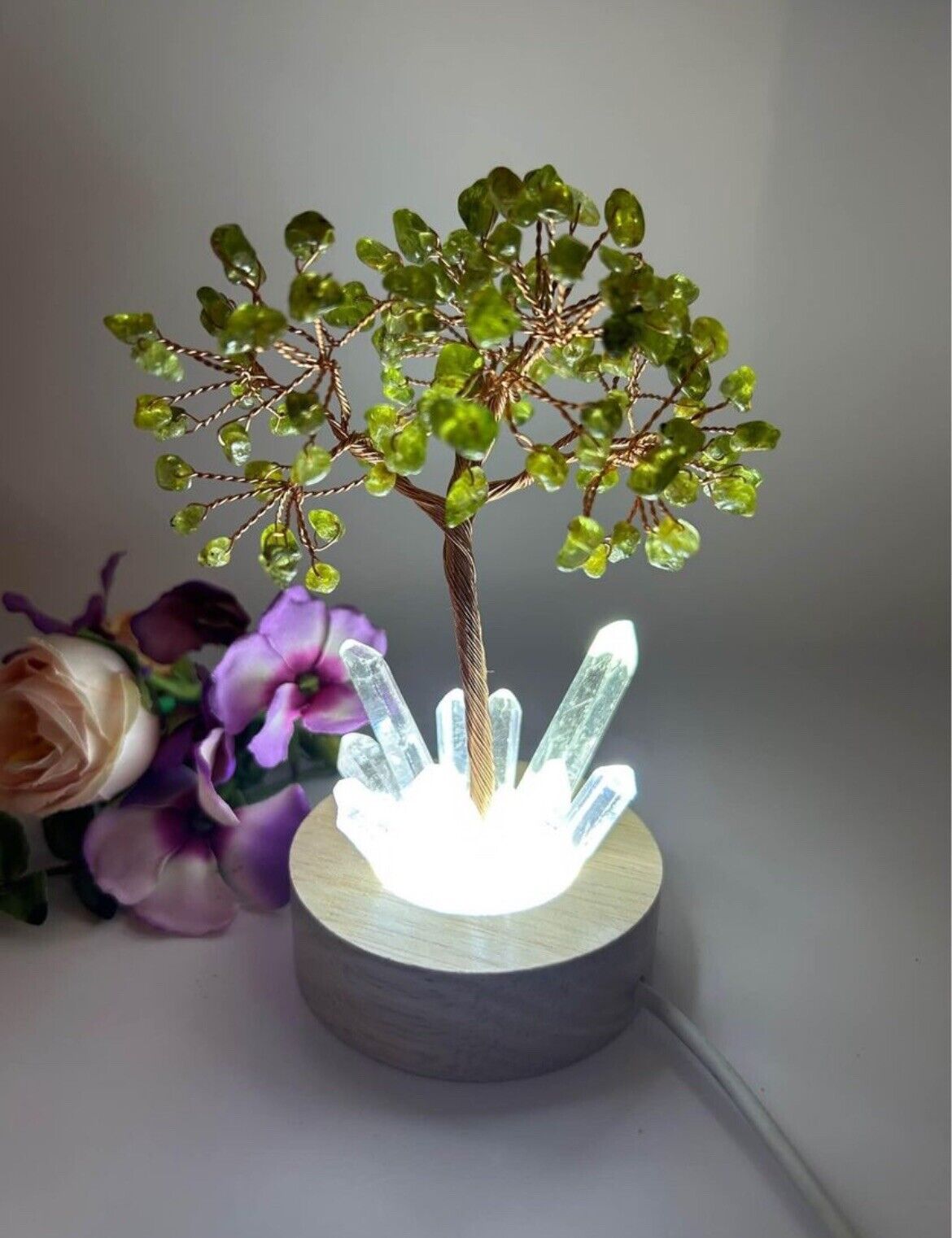 Peridot Crystal Fairy Tree Light