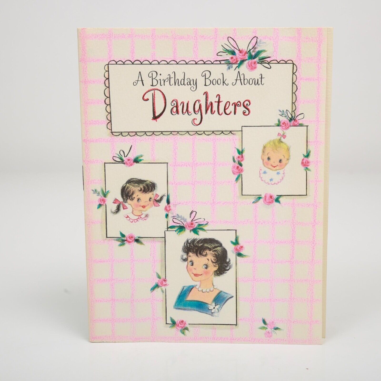 Hallmark Greeting Card A Birthday Book About Daughters Vtg Multi Page Used