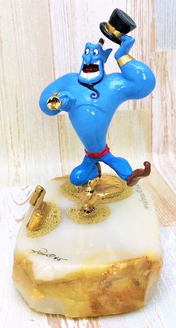 Disney aladdin and the magic lamp Genie Figure 1843/2750 marble foundation Rare