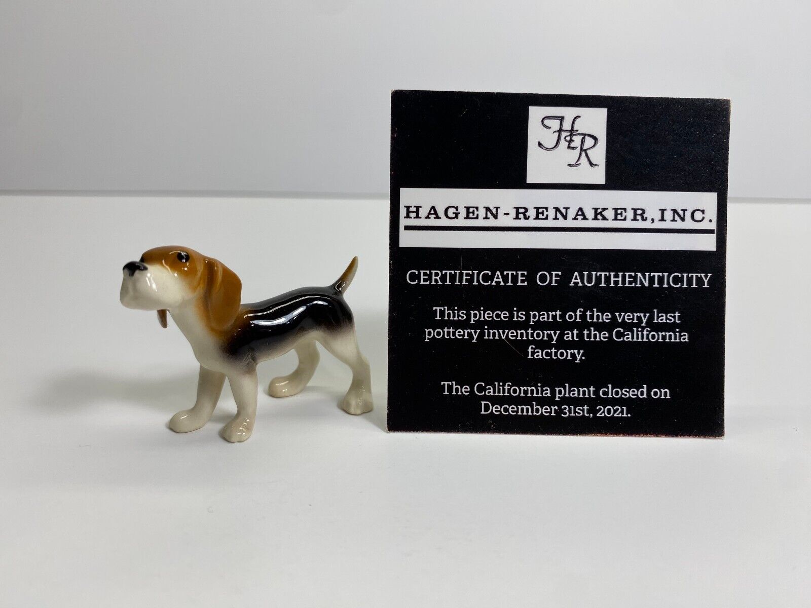 Hagen Renaker #A-104 A-432 Adult Beagle Standing NOS Last of the Factory Stock