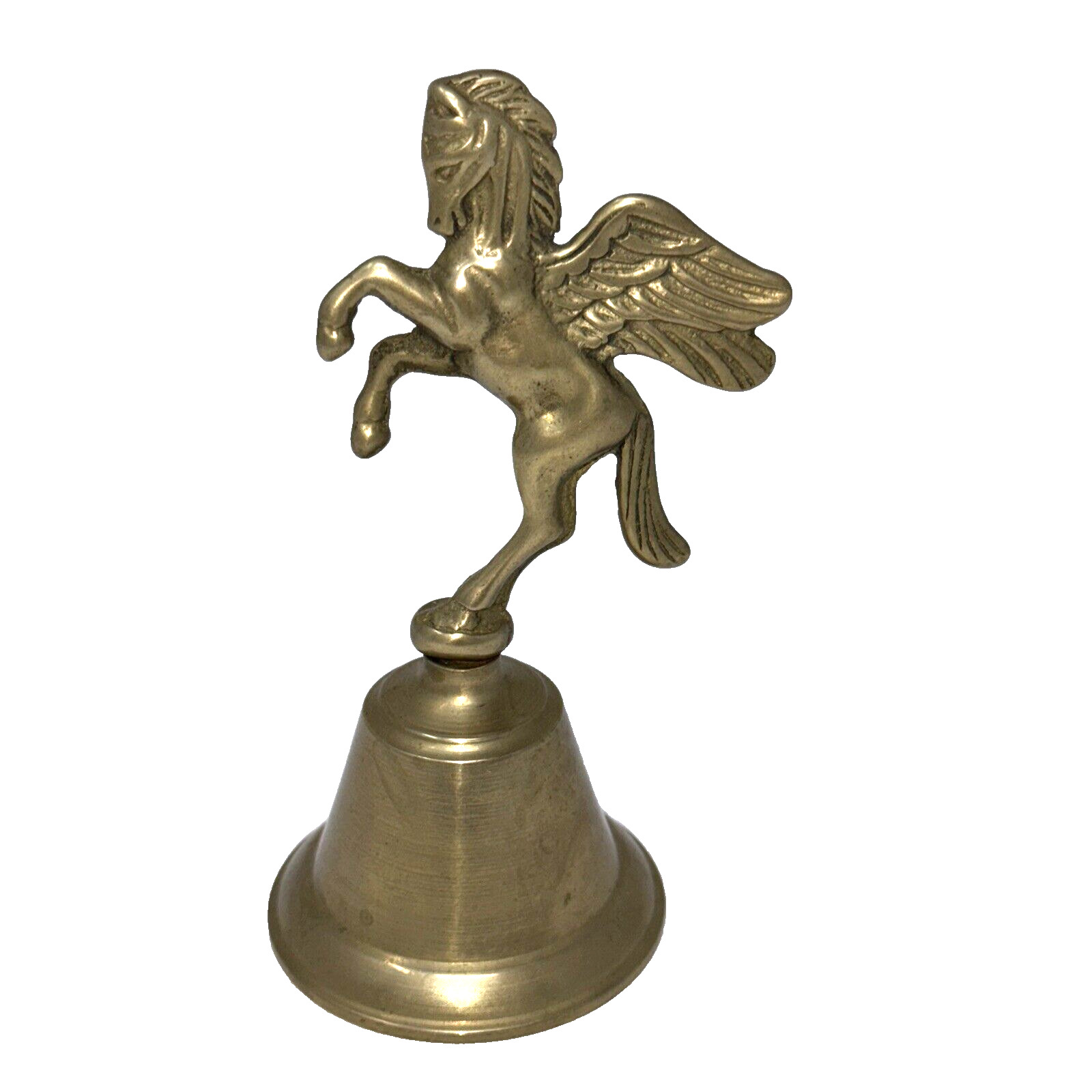 Vintage 5.5 Inch Pegasus the Winged Horse Bronze Brass Bell