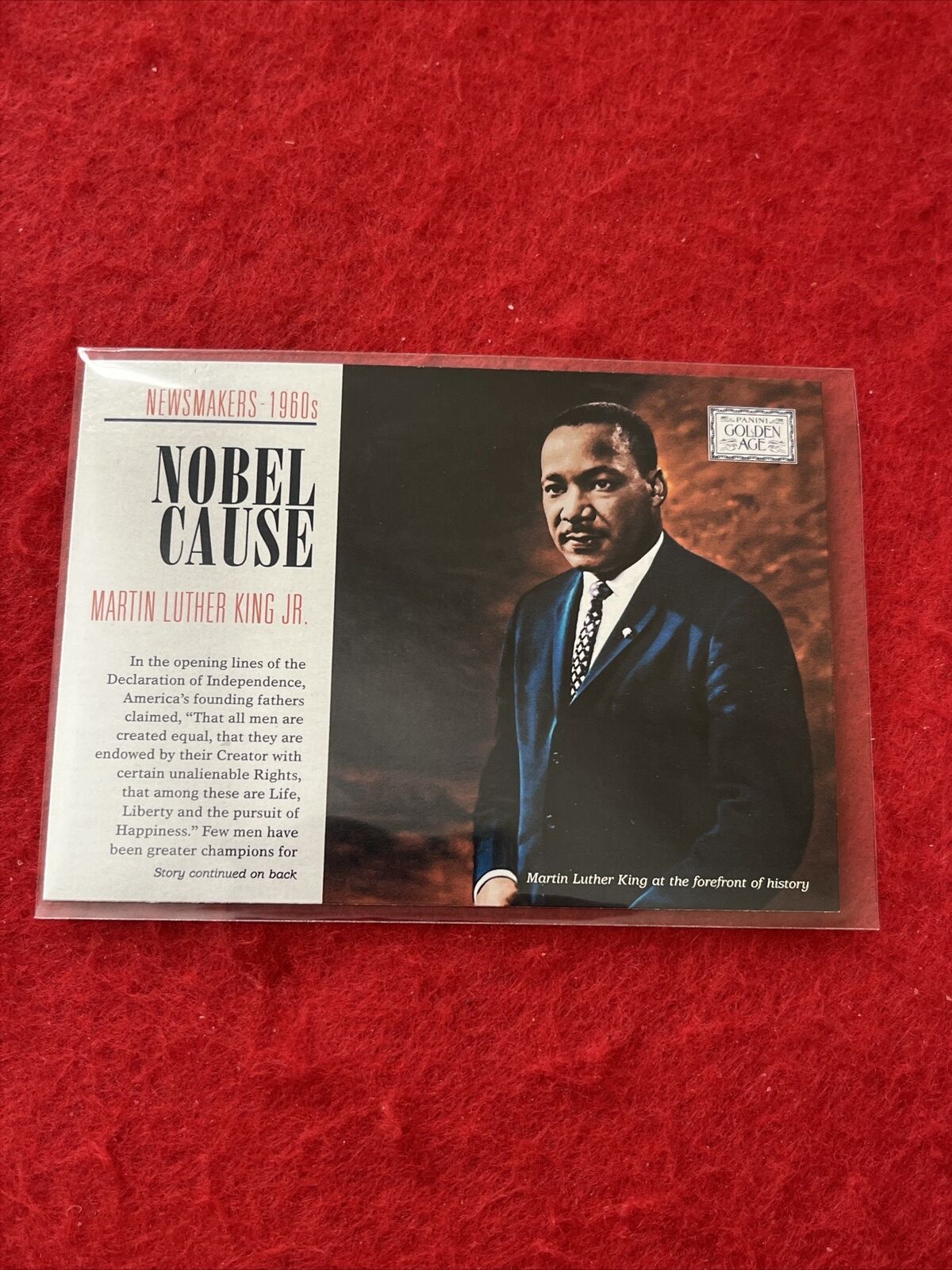 2014 Panini Golden Age “Nobel Cause” Dr. MARTIN LUTHER KING Card #7   NM-MT