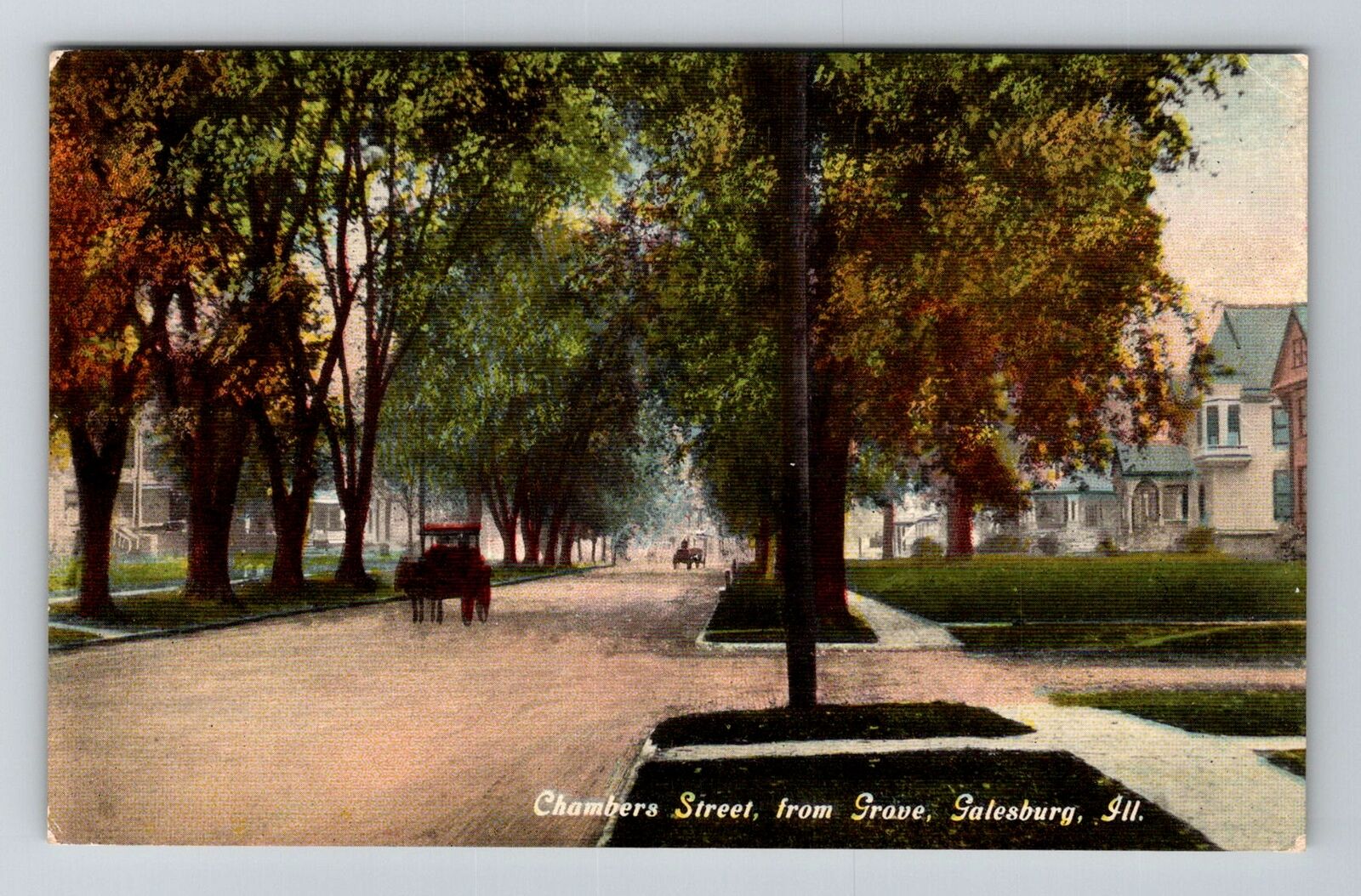 Galesburg, IL-Illinois, Chambers Street From Grove Antique, Vintage Postcard