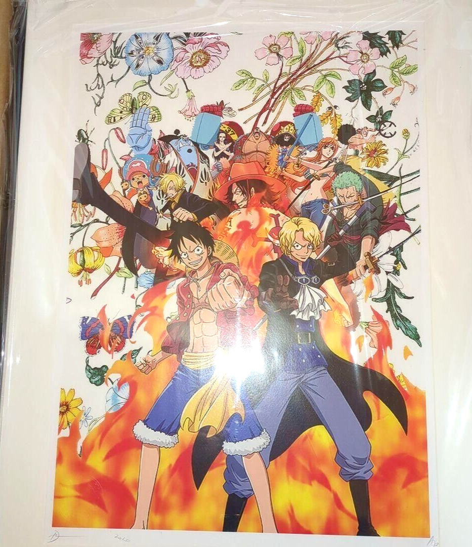 ONE PIECE [DEATH NYC] Framed art poster Autograph『A/P』Rare certificate New