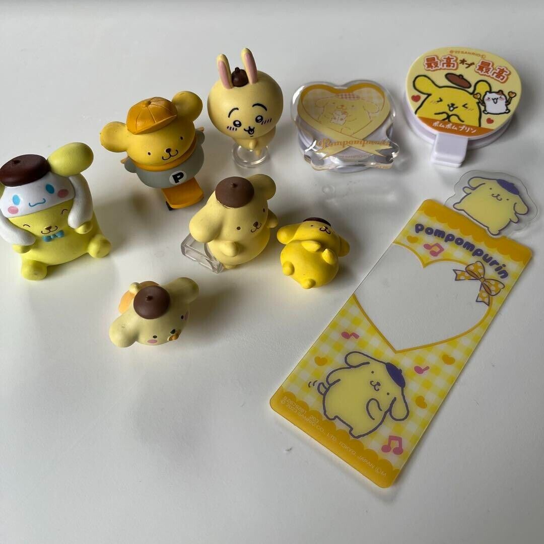 Sanrio Goods lot of 9 Gashapon Mini Figure Pompompurin Chiikawa Doll JP M00