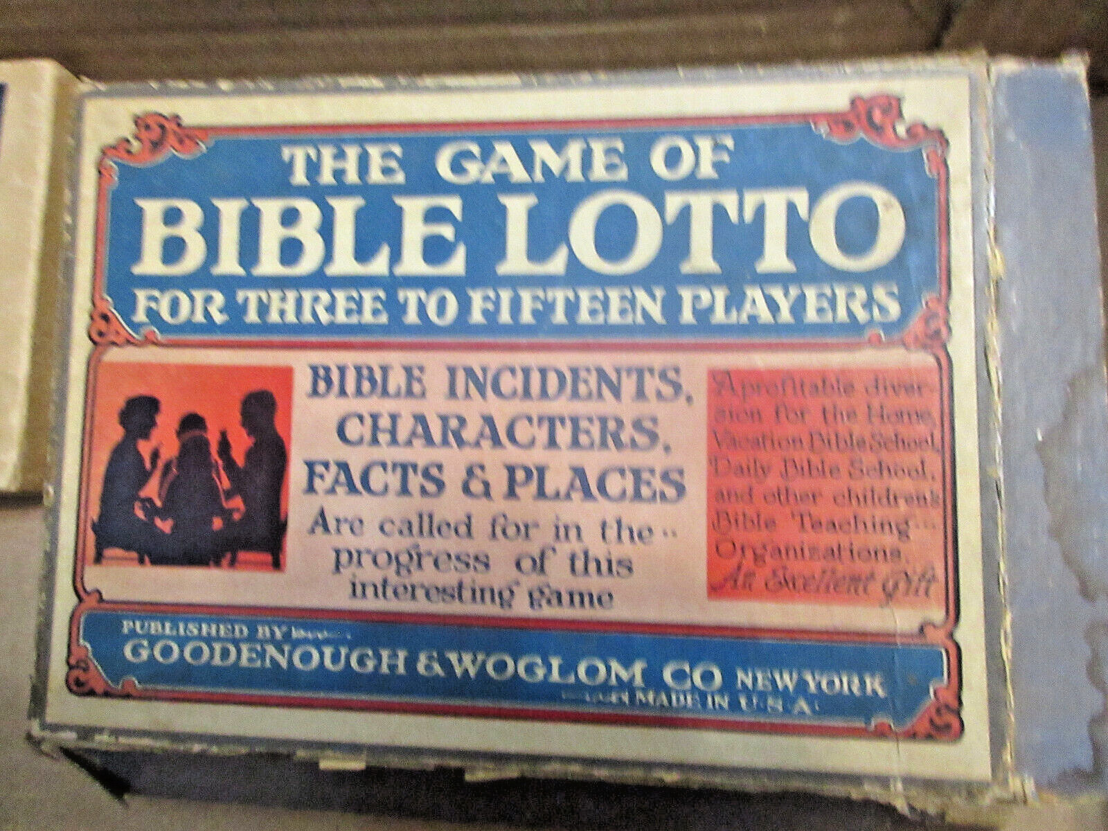 Vintage Christianity Game Bible Lotto, Bible Incidents, Characters, Facts
