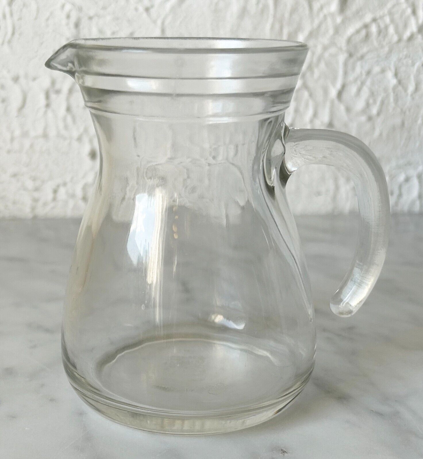 Vintage Cerve Small Clear Glass Pitcher Creamer Made in Italy 10 oz/283.5 mL