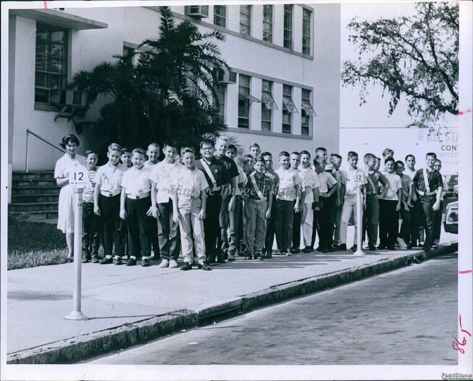 1965 Student Safety Patrolmen Clearwater Elementary Florida Education 8X10 Photo