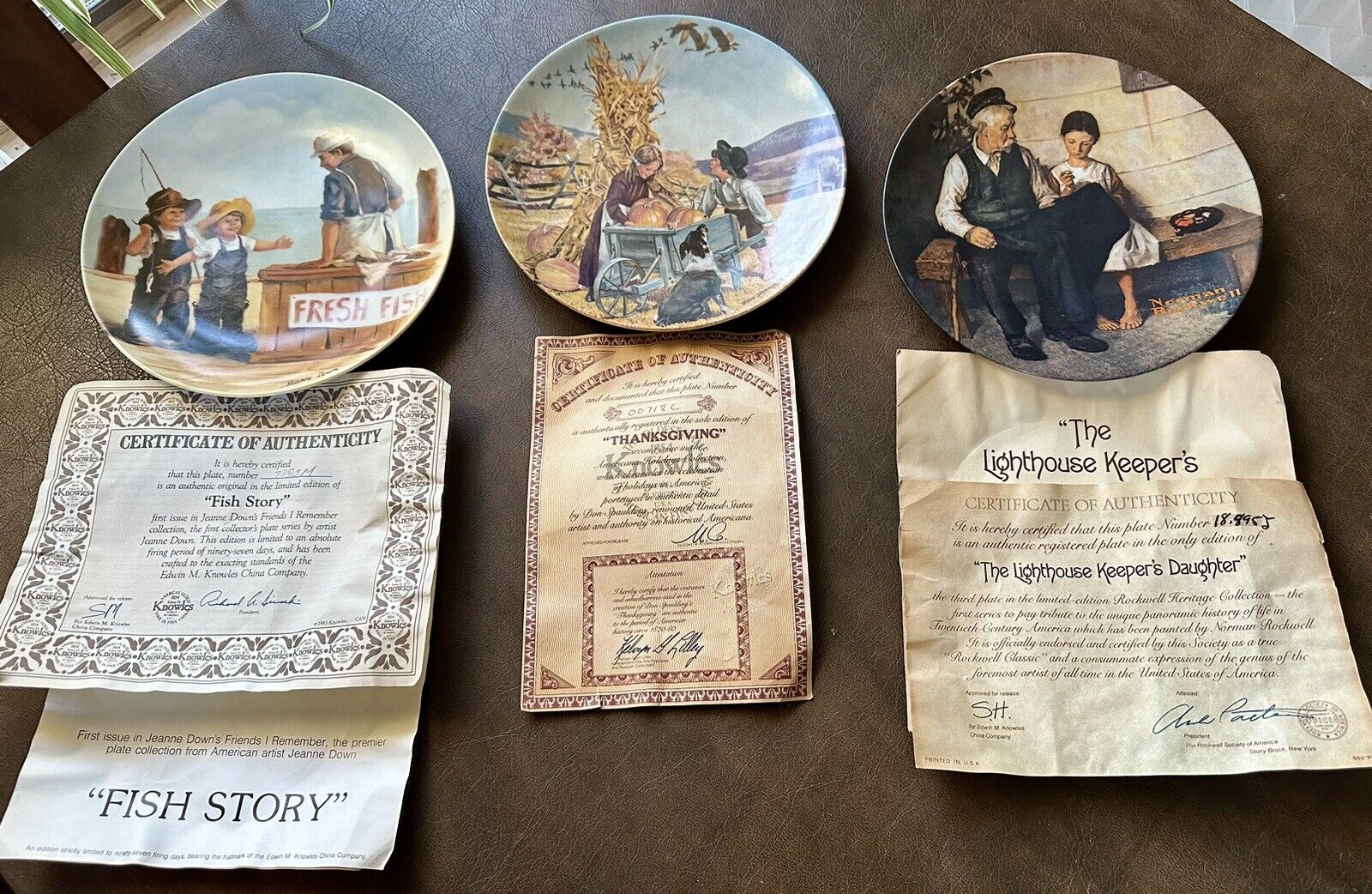 Vintage Knowles Collector’s Plates Lot Of 3 From 1979 & 1983