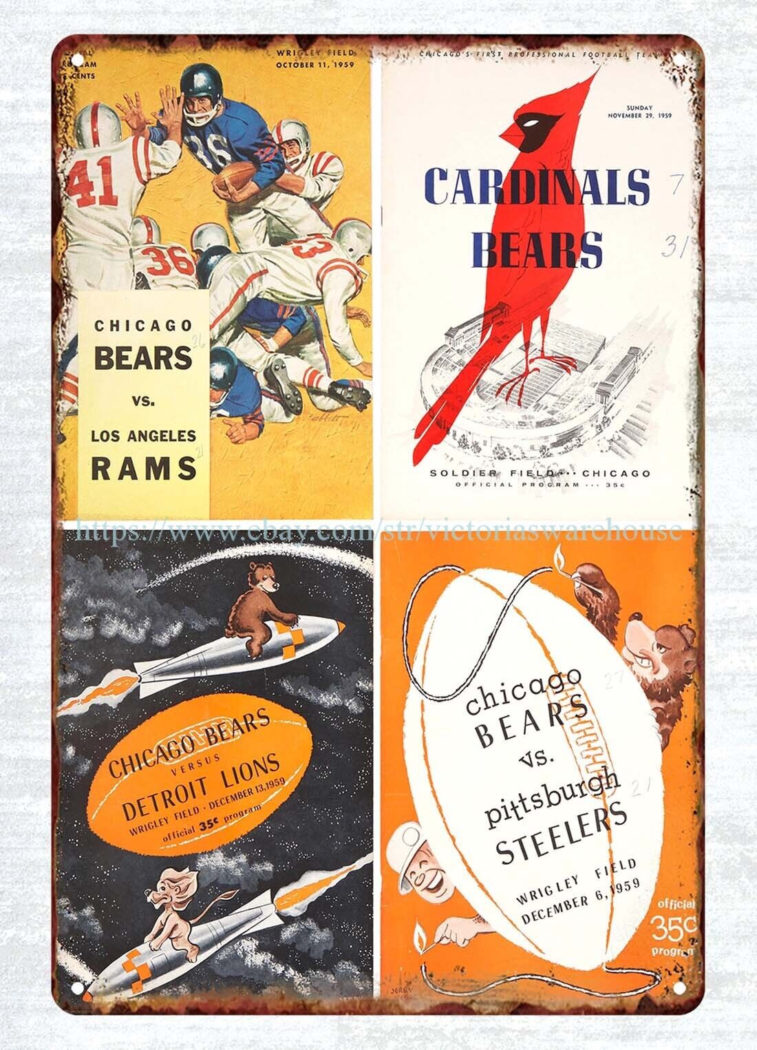 old reproductions for sale 1959  Programs baseball metal tin sign