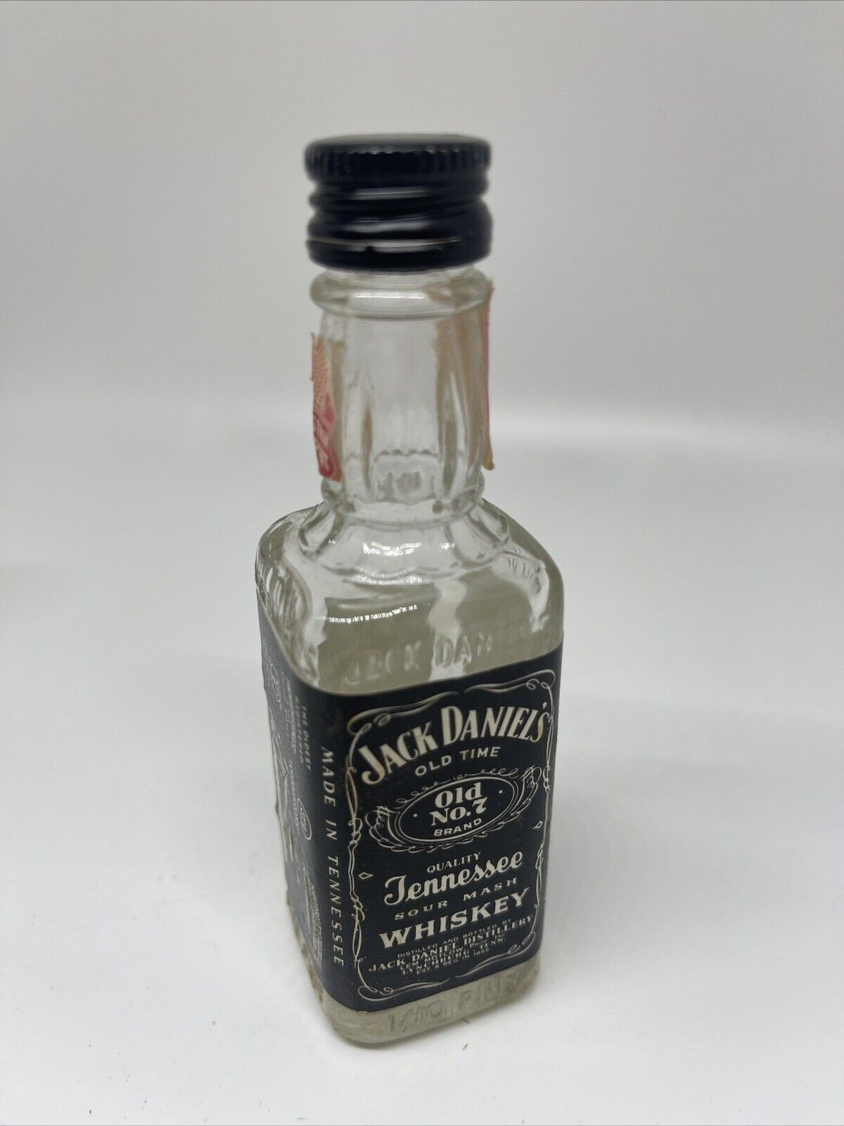 Vintage 1970’s Jack Daniels Black Label Mini 1/10 Pint Empty Bottle