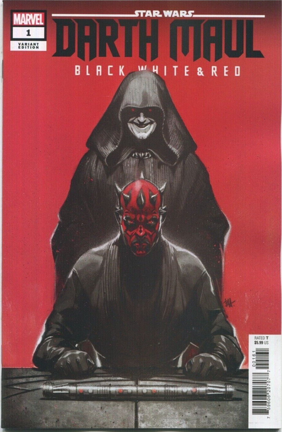 Darth Maul: Black, White, Red #1 Cover F Ben Harvey Marvel Comics 2024 EB260