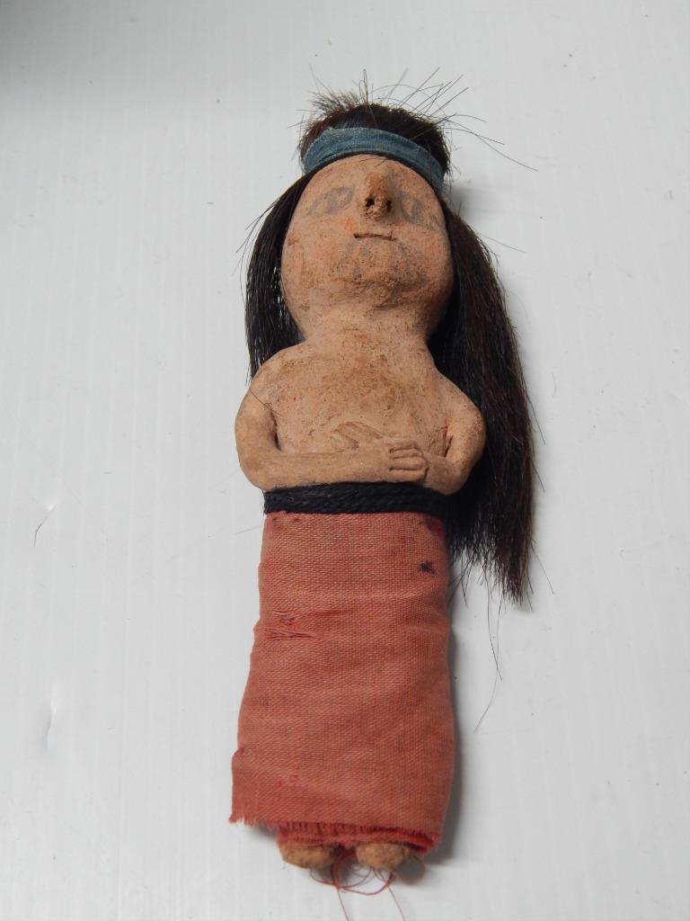 ANTIQUE 19c YUMA / MOHAVE INDIAN POTTERY DOLL ALL ORIGINAL - INVESTMENT GRADE