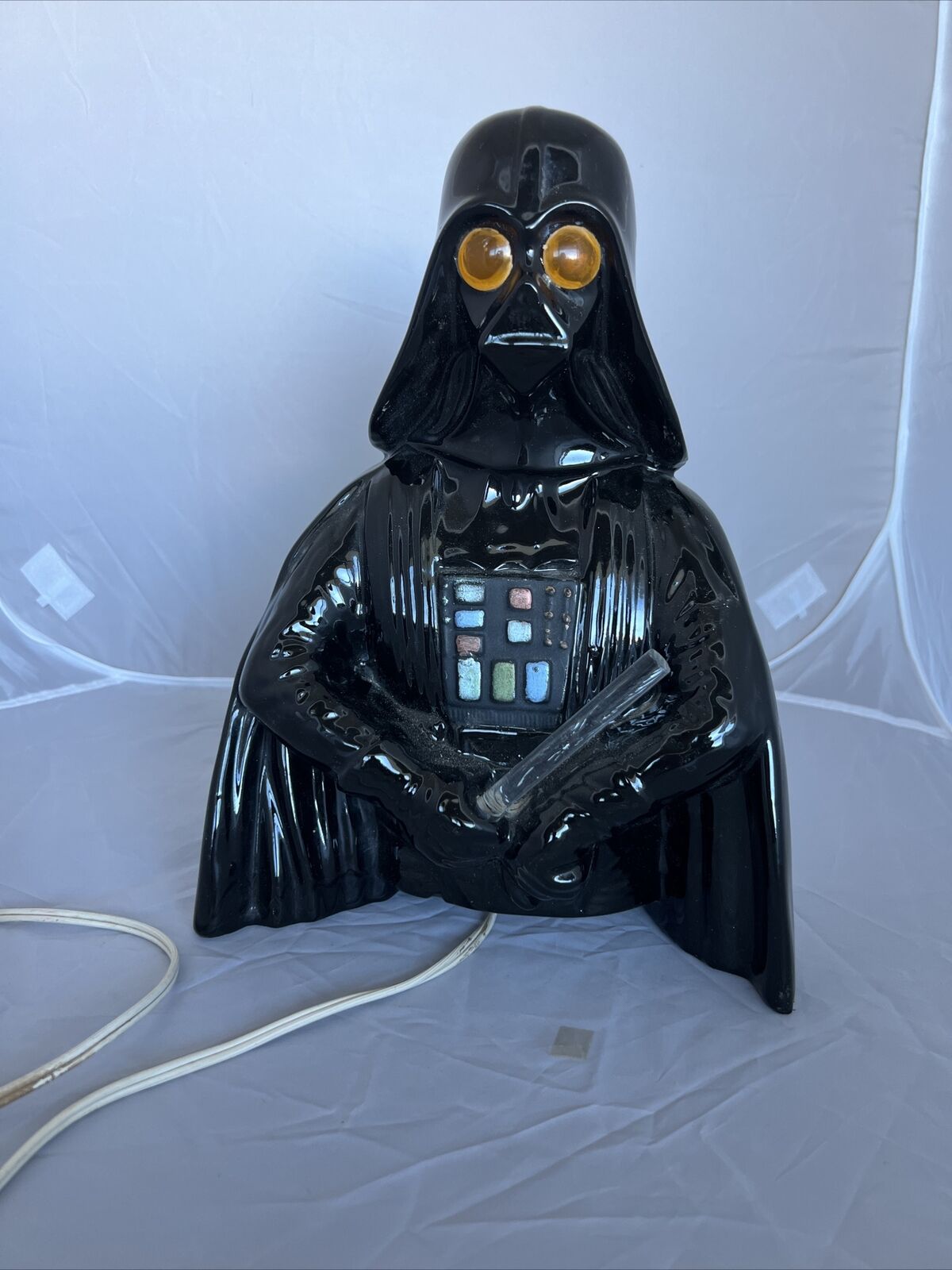 1970S Vintage Star Wars Darth Vader Bust Ceramic Lamp Night