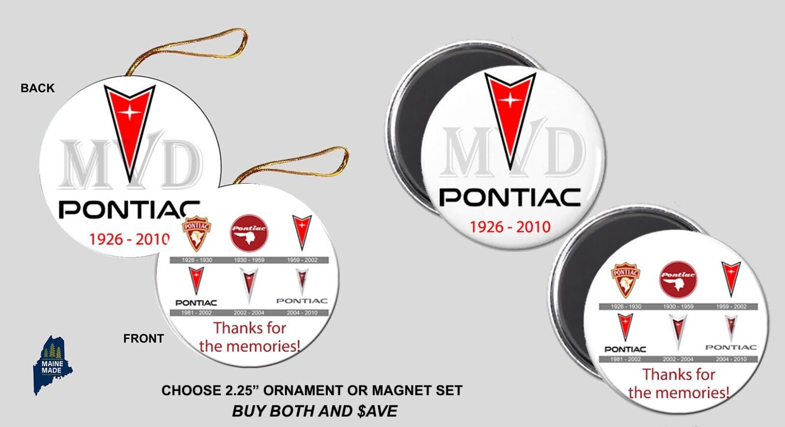 PONTIAC Collectibles - Vintage Defunct Automotive Club Car Logo Auto Motors