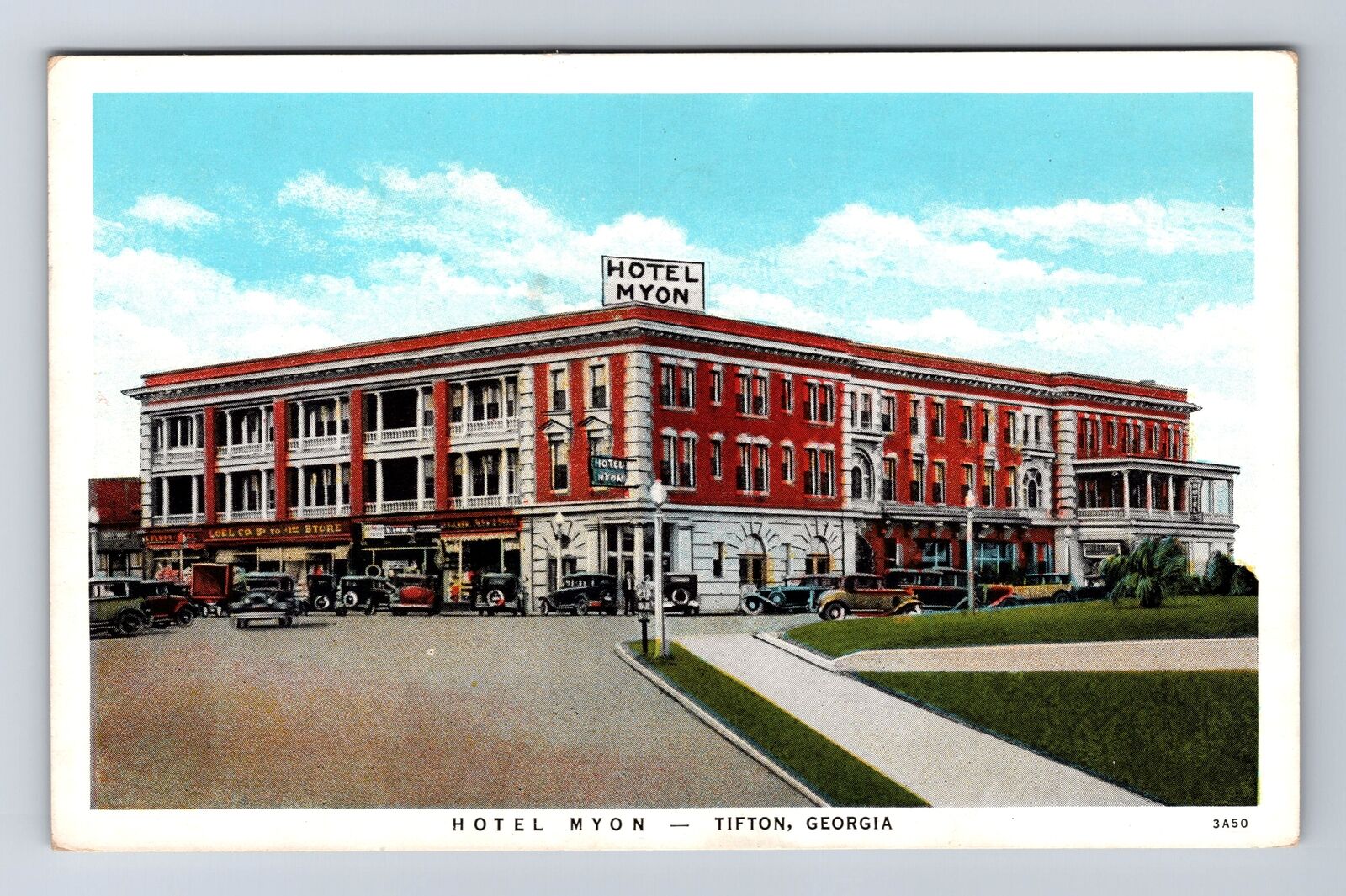 Tifton GA-Georgia, Hotel Myon, Advertising, Antique Vintage Postcard