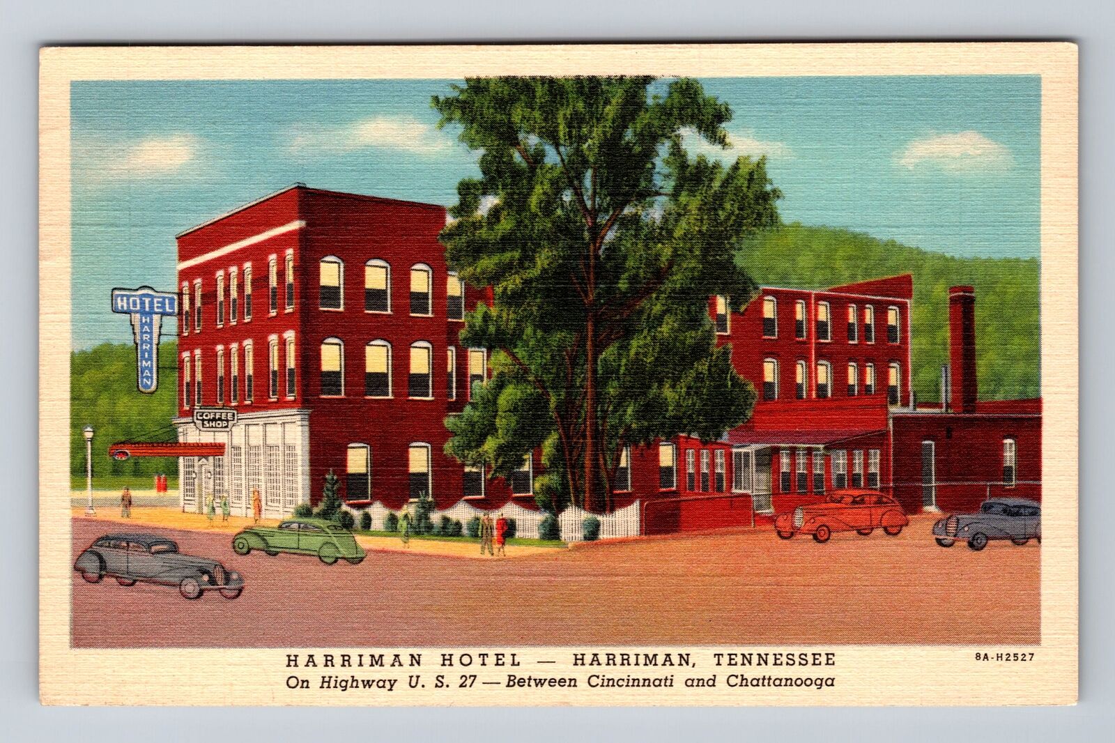 Harriman TN-Tennessee, Harriman Hotel, Advertising, Antique Vintage Postcard