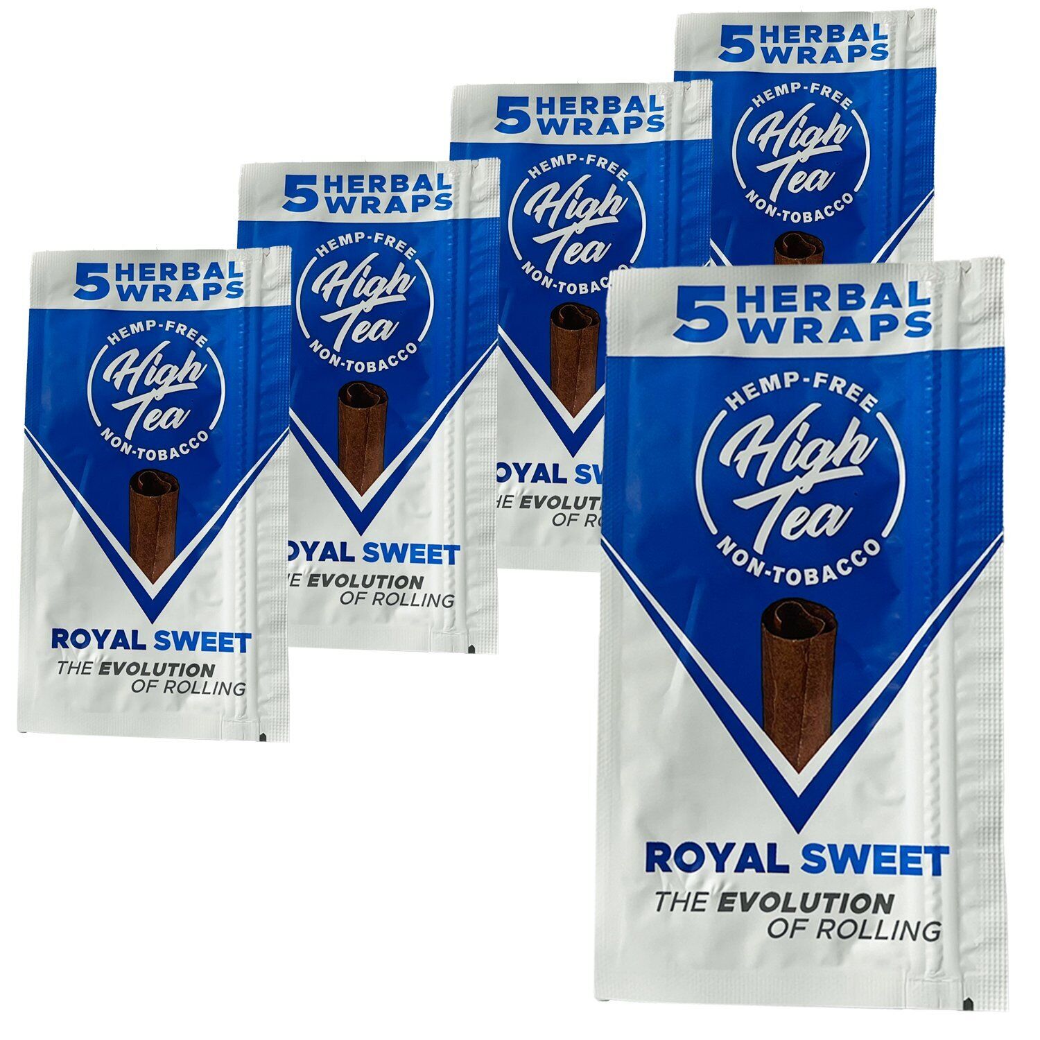 High Tea Non Tobacco All Natural Herbal Smoking Wraps - Royal Sweet - 25 Self...