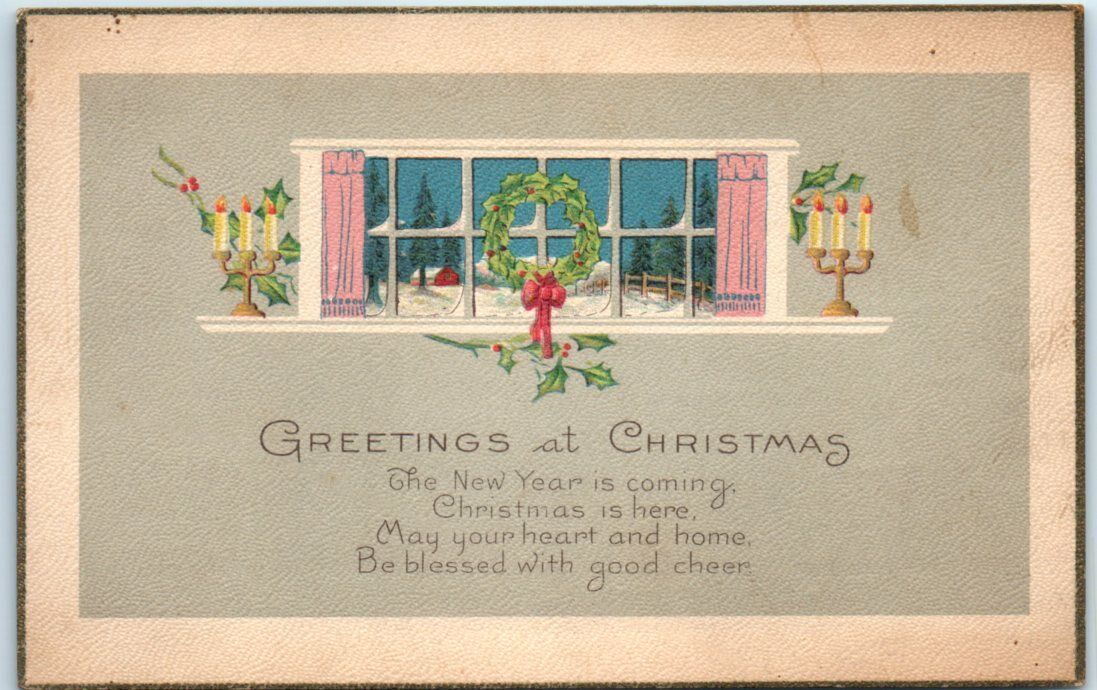 Postcard - Greetings at Christmas