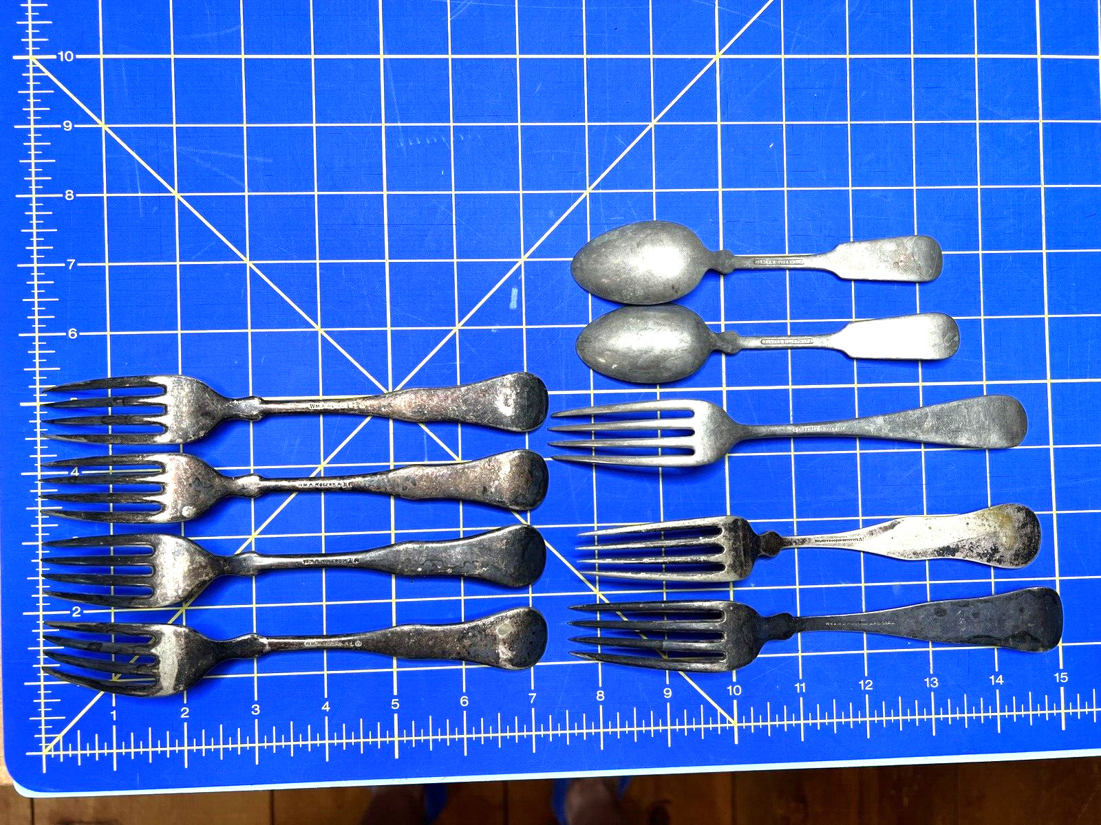 Lot of  9 Assorted Flatware Pieces Great for Crafts, Wind Chimes, Rings