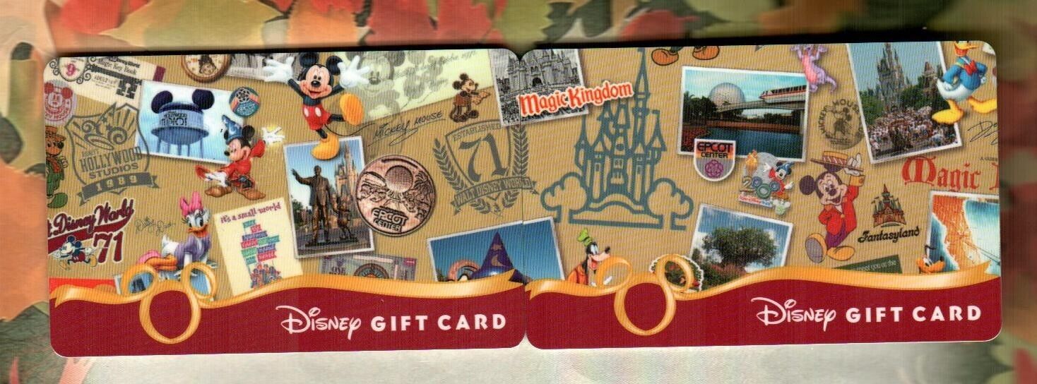DISNEY Walt Disney World 40th Anniversary ( 2011 ) Gift Card Set of 2 ( $0 )