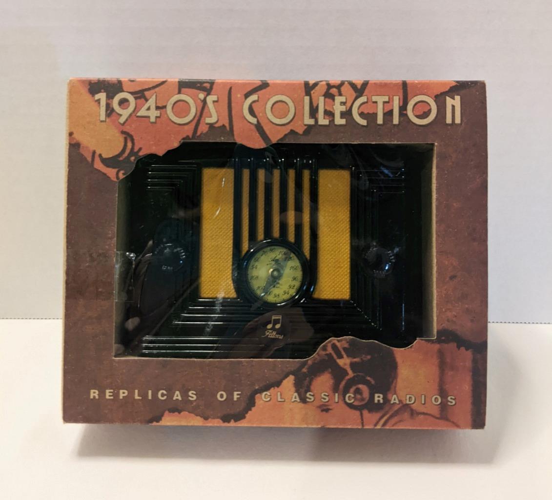 1940’s Collection Mini Replica of Classic Radios Black Altona AM/FM WORKS