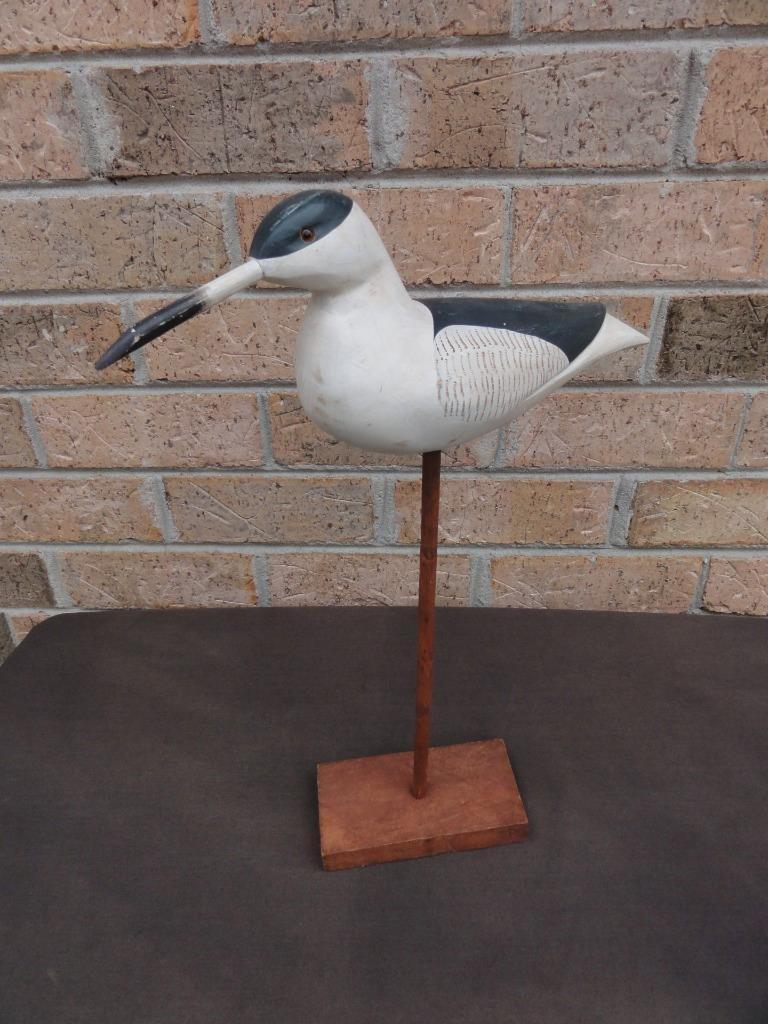 Hand Carved and Hand Painted Rustic Bird Seagull