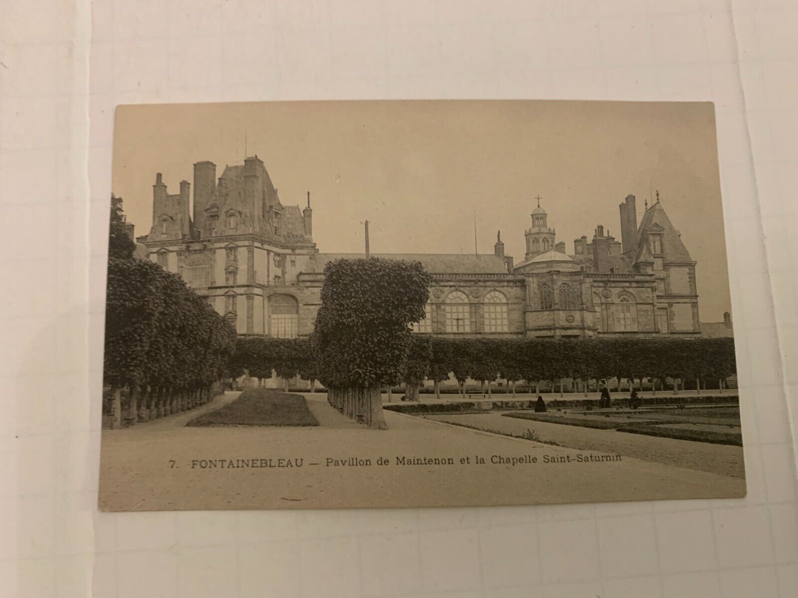 c.1910 Fontainebleau Pavillon Maintenon Chapelle Saint Saturnin France Postcard