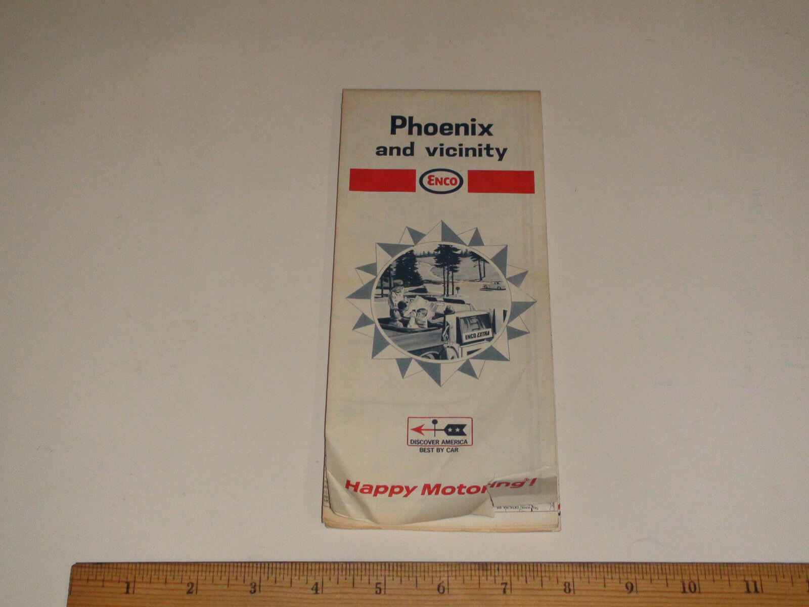 Vintage ENCO Phoenix and Vicinity 1968 Travel / Road Map