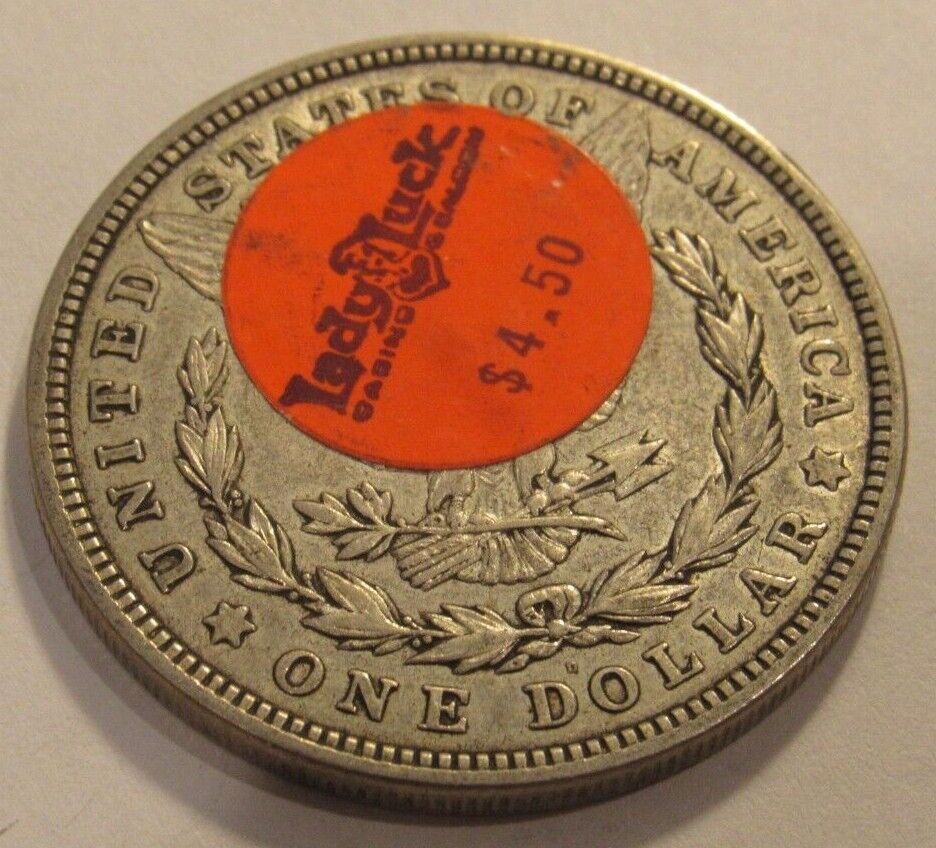 Lady Luck Casino Las Vegas, NV 1921-D Morgan Dollar 90% Silver Coin 