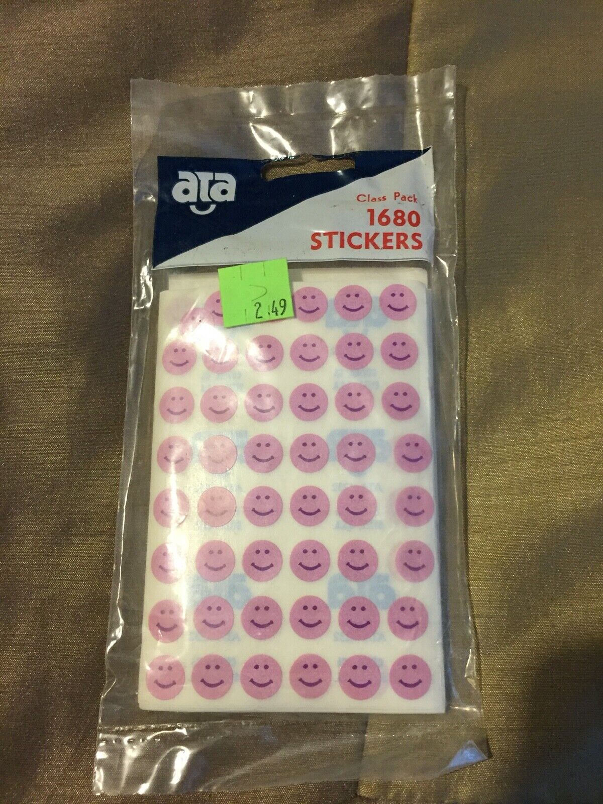 VINTAGE ATA LITTLE SMILIES CLASSPACK 1680 SMALL LILAC STICKERS SEALED