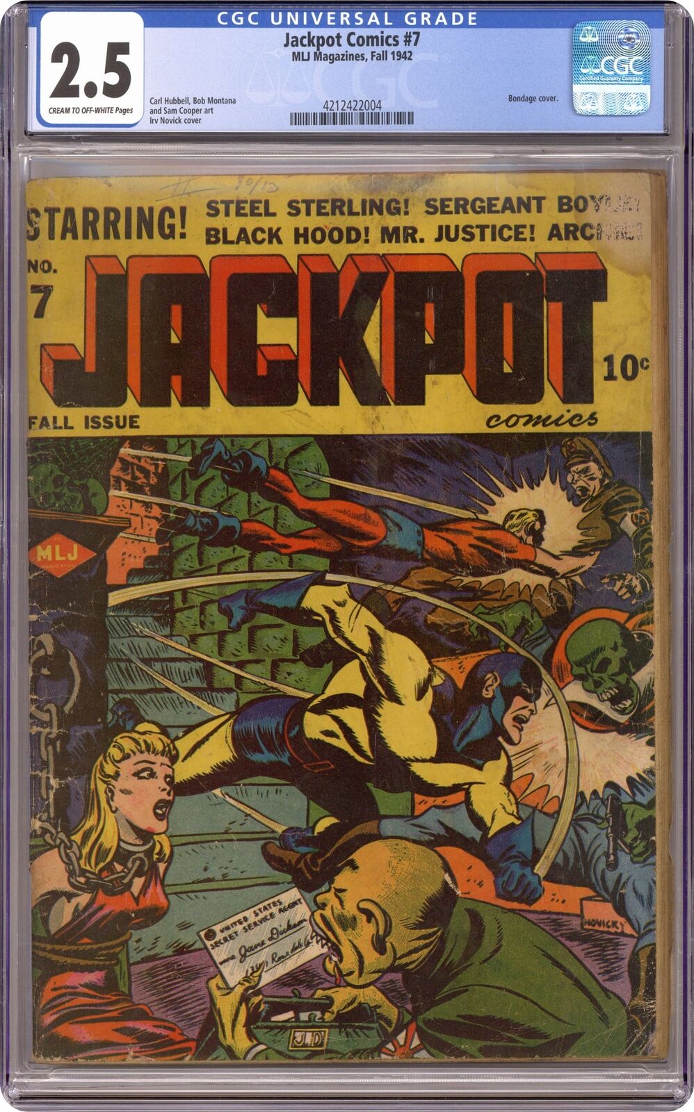 Jackpot Comics #7 CGC 2.5 1942 4212422004
