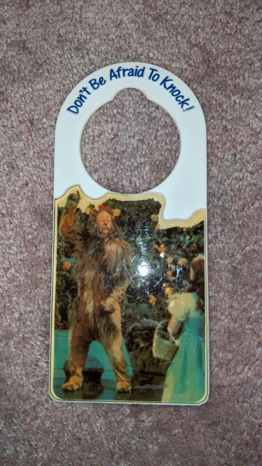 Vintage 1989 The Wizard of Oz DON\'T BE AFRAID TO KNOCK Door Hanger
