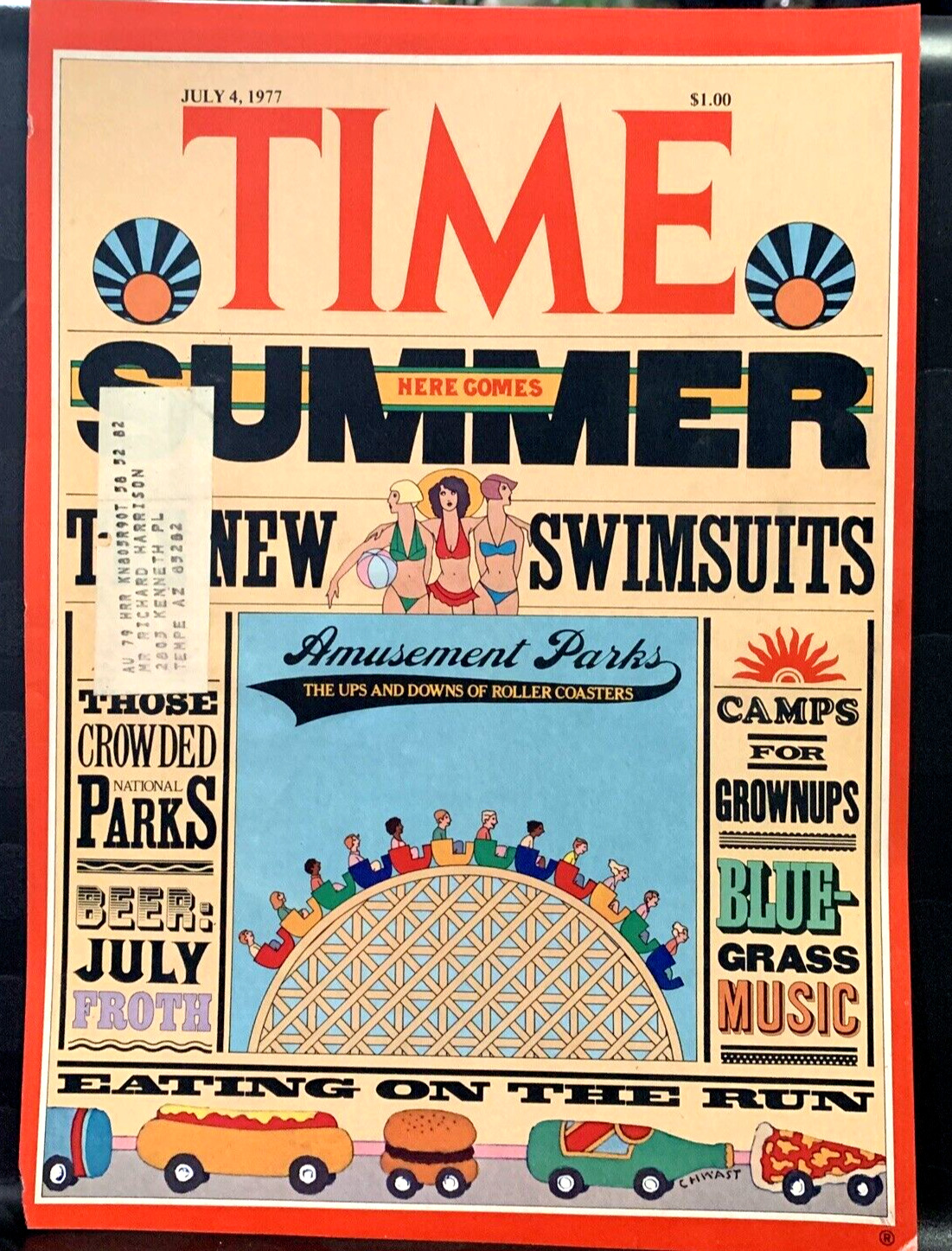 Time Magazine Cover Page The New Swimsuits  July 1977 Wall Art Collectible