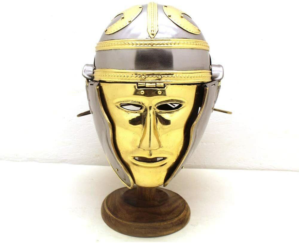 Medieval Warrior Brand Imperial Gallic Face Roman Helmet