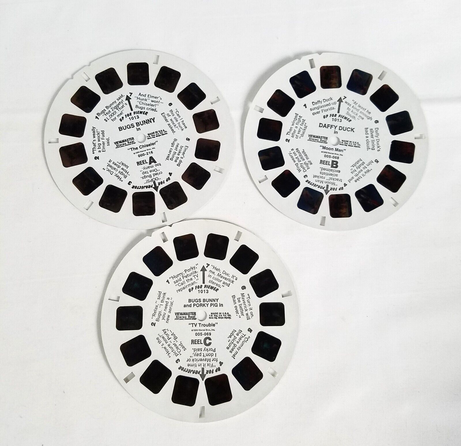 Vintage Viewmaster Reels Bugs Bunny Porky Pig Daffy Duck Vintage Viewmaster 1959