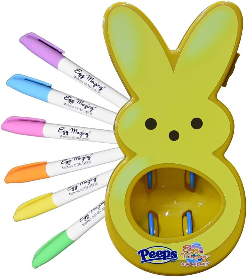 The Eggmazing Easter Egg Decorator - Peeps Bunny - Arts and Craft Set Includes