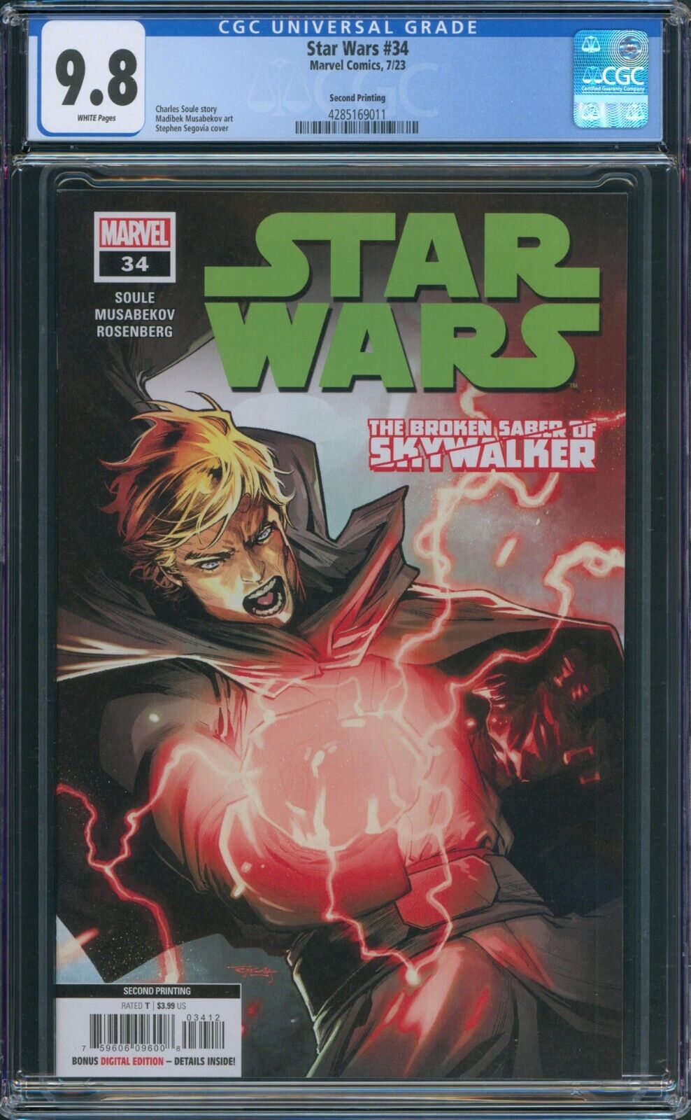 Star Wars #34 CGC 9.8 2nd Printing 1st Cameo Appearance of Dr. Cuata Marvel 2023