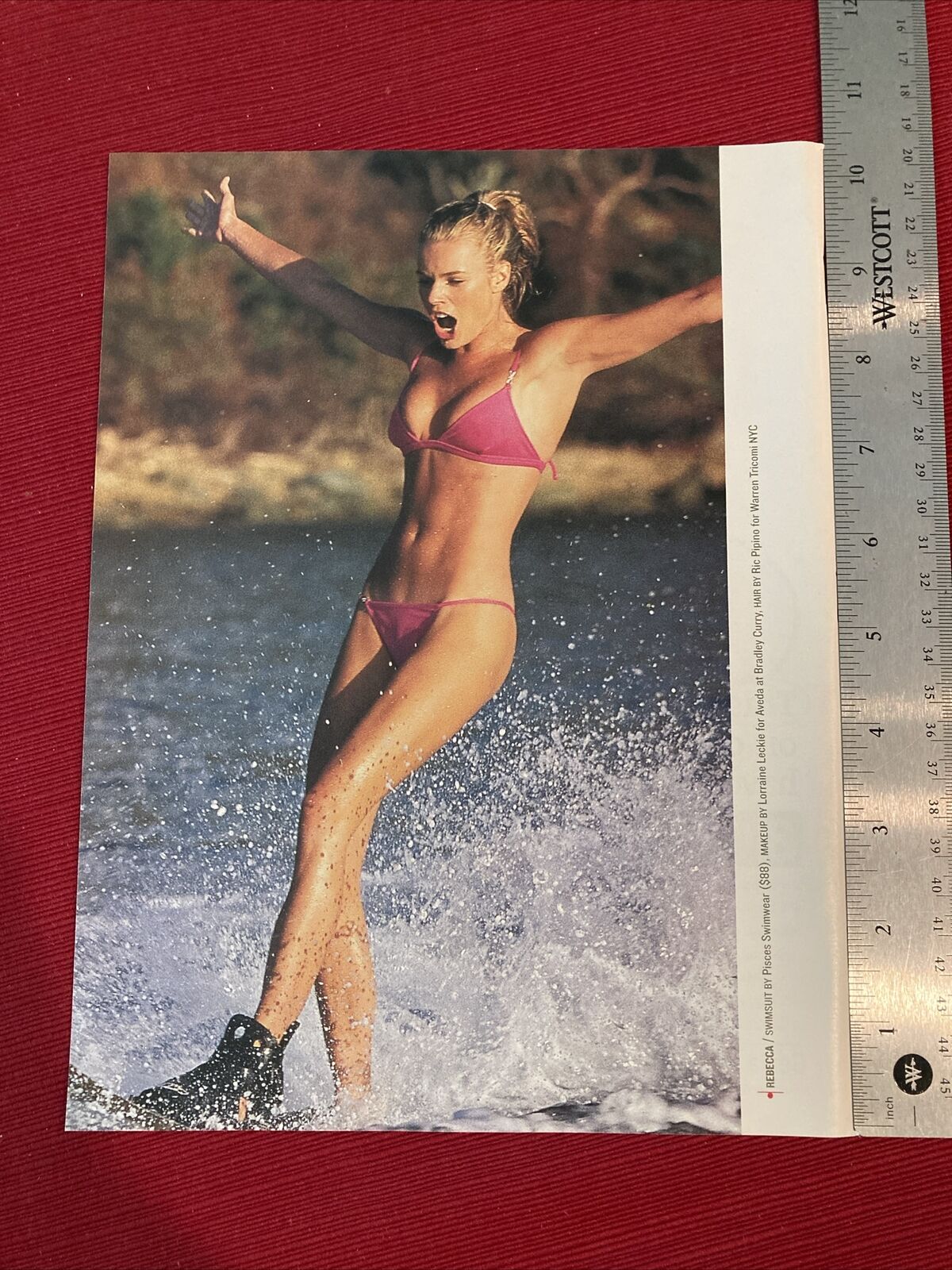 Sports Illustrated Swimsuit Rebecca Romijn Bikini Breasts 1999 Pinup Print