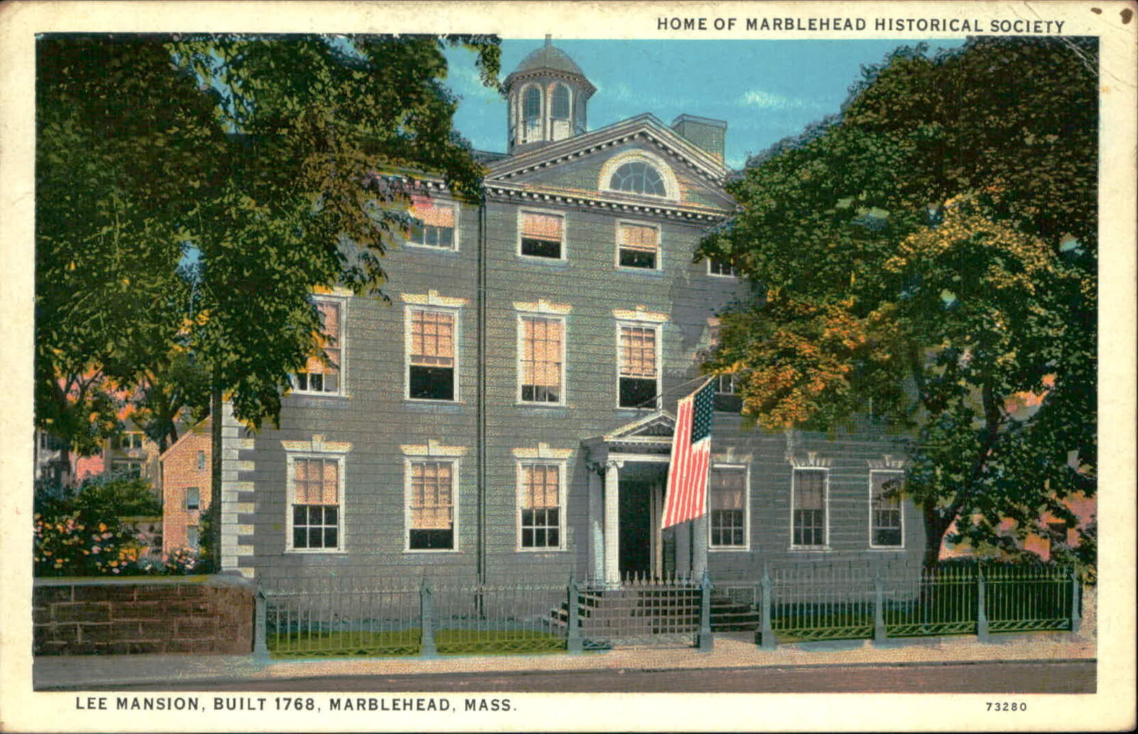 Postcard: LEE MANSION, BUILT 1768, MARBLEHEAD, MASS. HOME OF MARBLEHEA