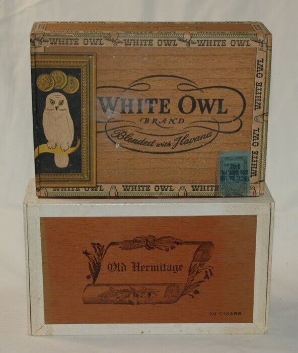 White Owl + Old Heritage wooden cigar boxes