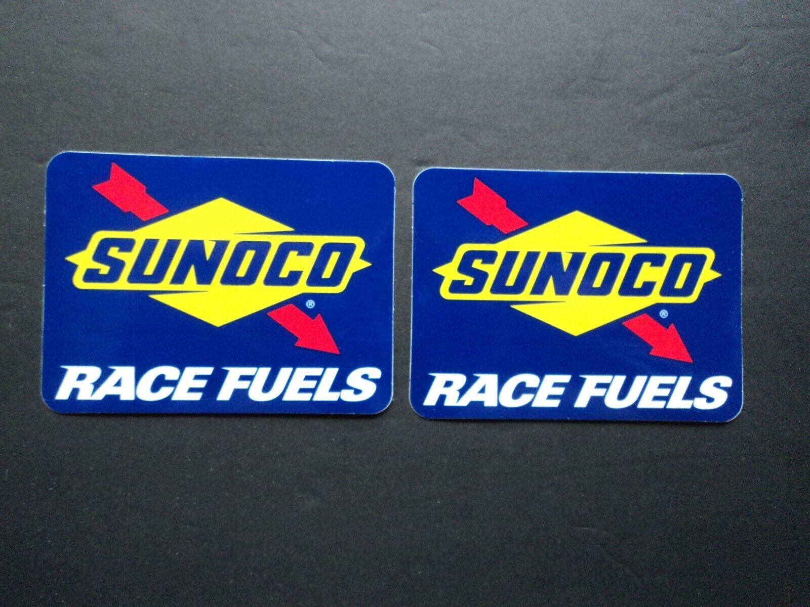 Lot of 2 Authentic SUNOCO Race Fuels Racing Decals Stickers NASCAR NHRA 