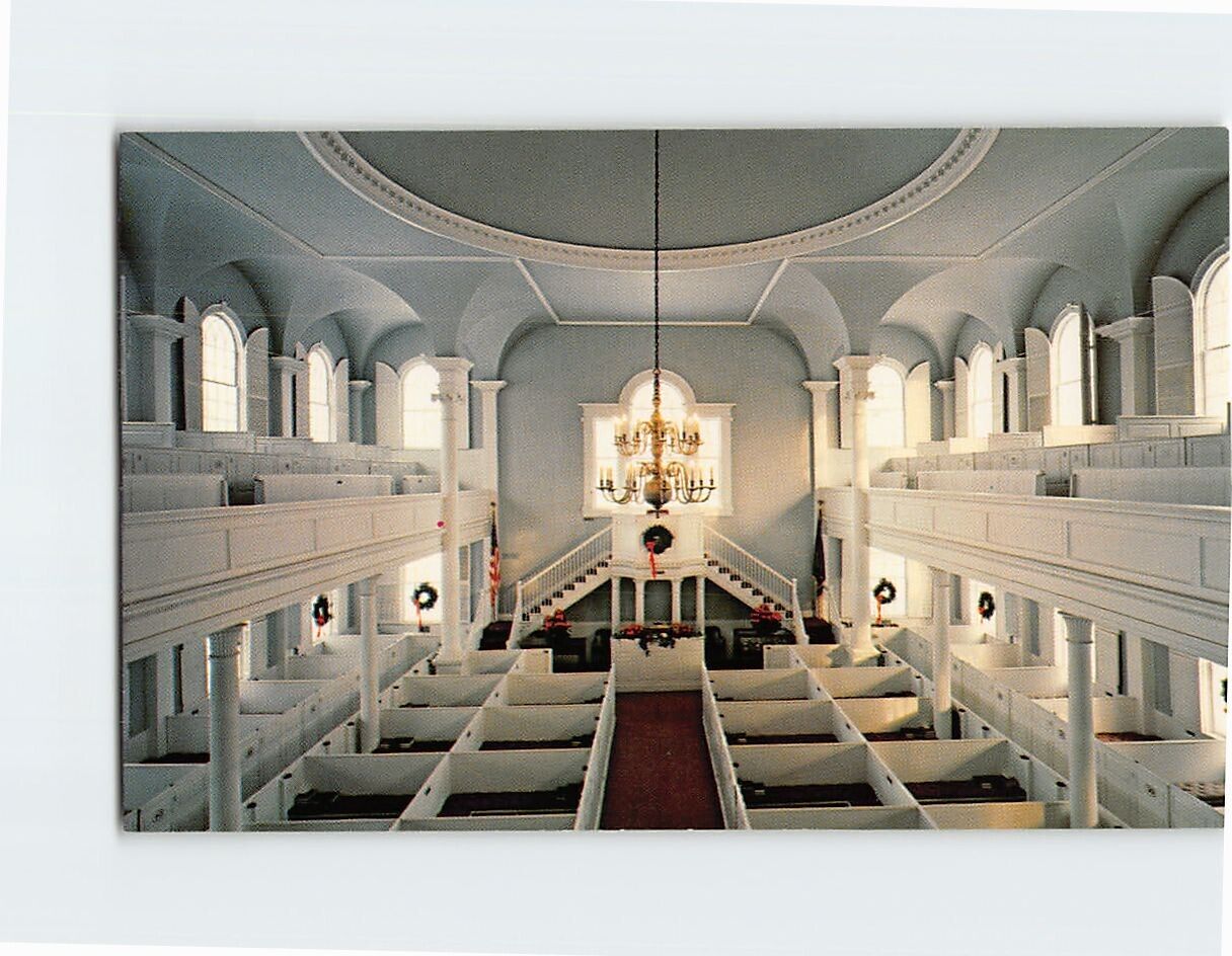 Postcard Interior Old First Church Bennington Vermont USA