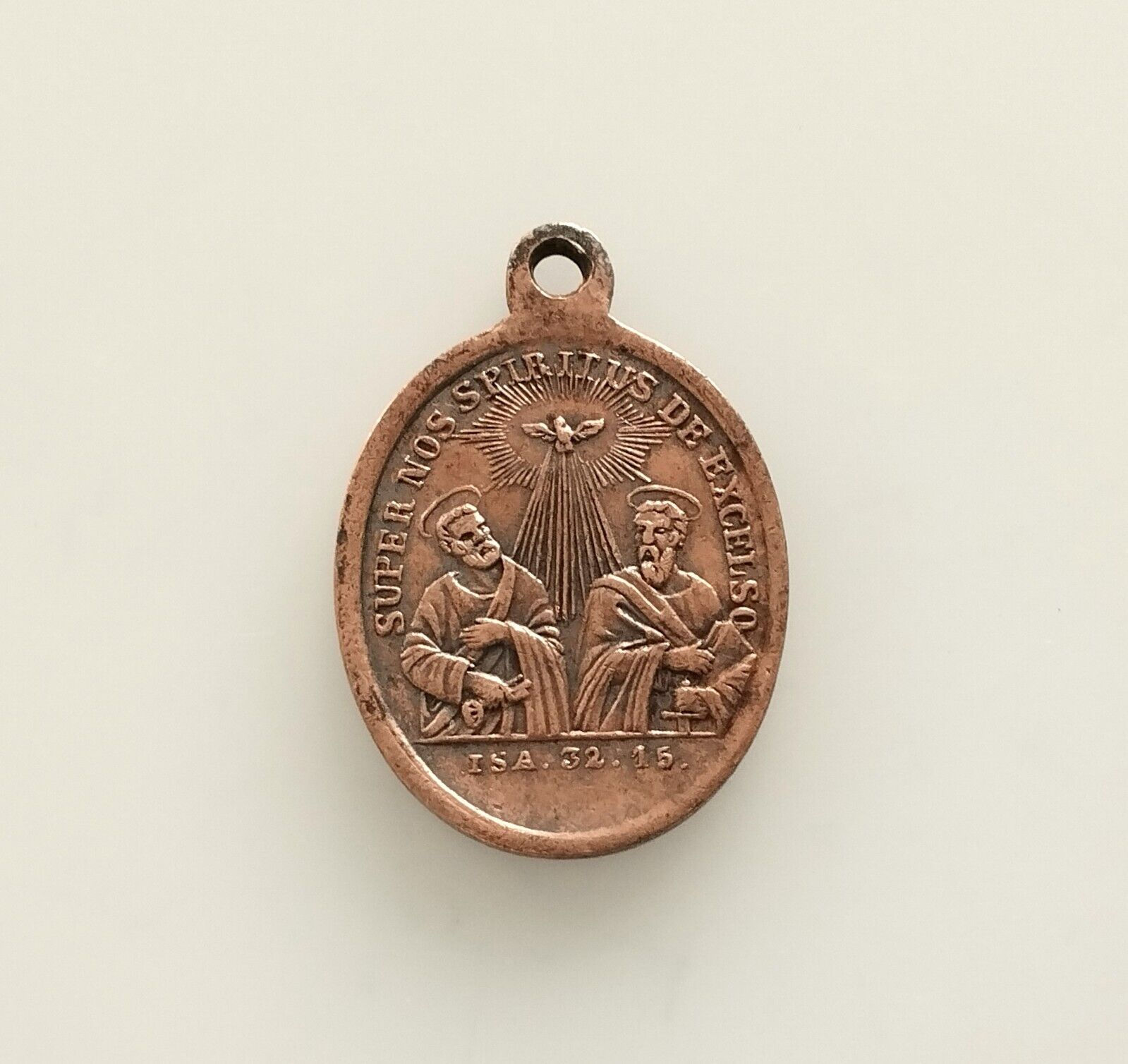 Mama-Estelle Antique Medal Pape Leo XIII Petrus Paulus Metal Copper