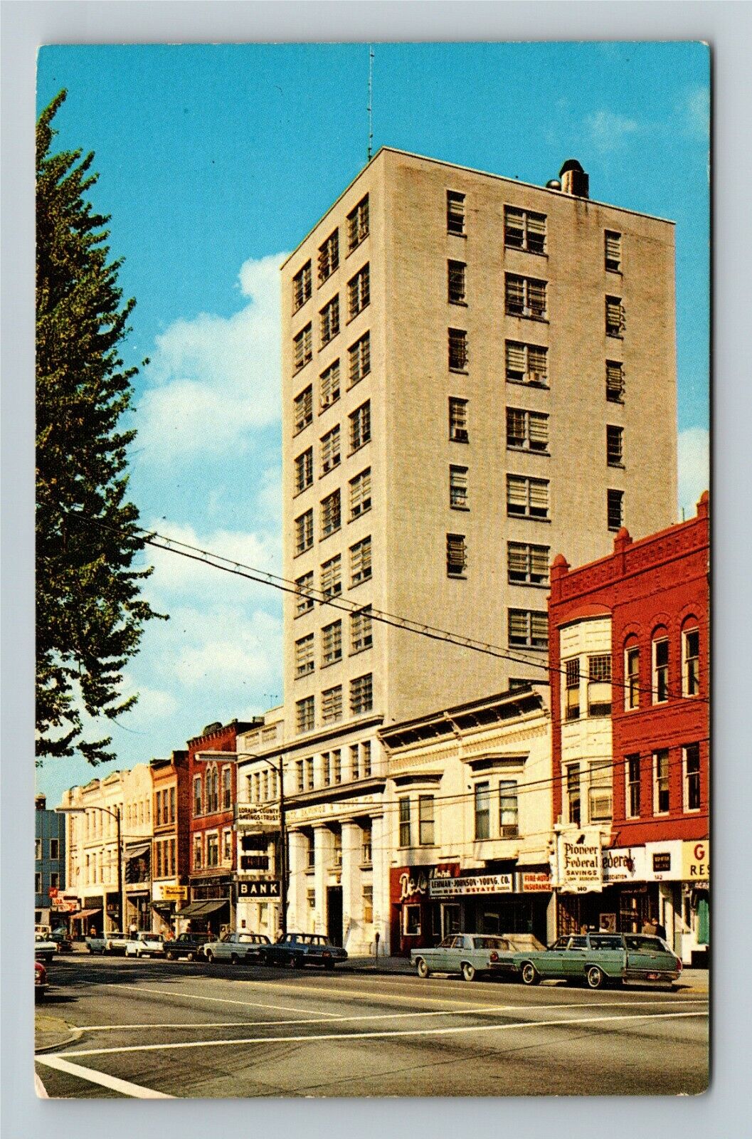 Elyria OH-Ohio, Downtown, Pioneer Federal, Vintage Postcard
