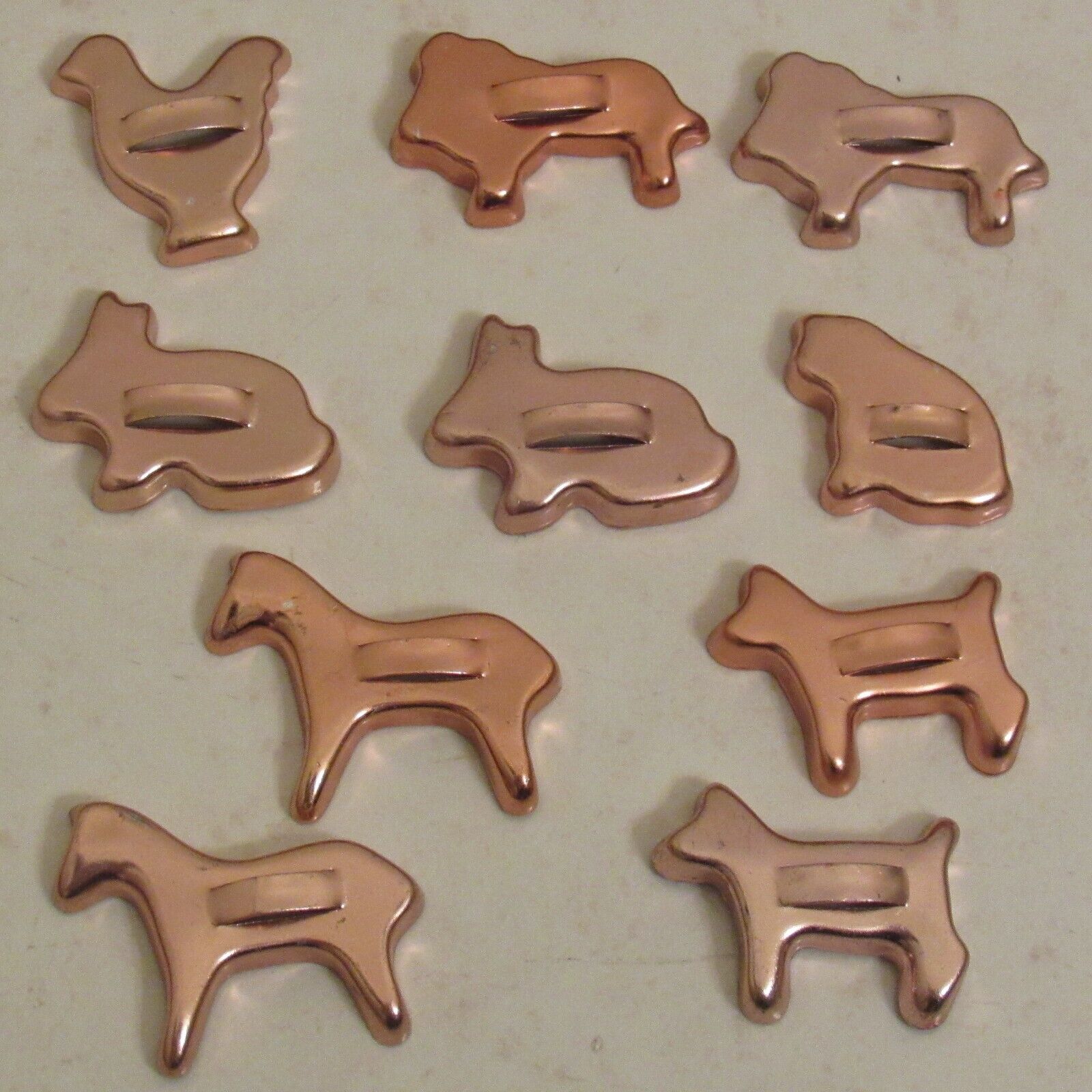 10 Vintage Color Craft Little Mothers Cooky Cutters Copper Color No Package