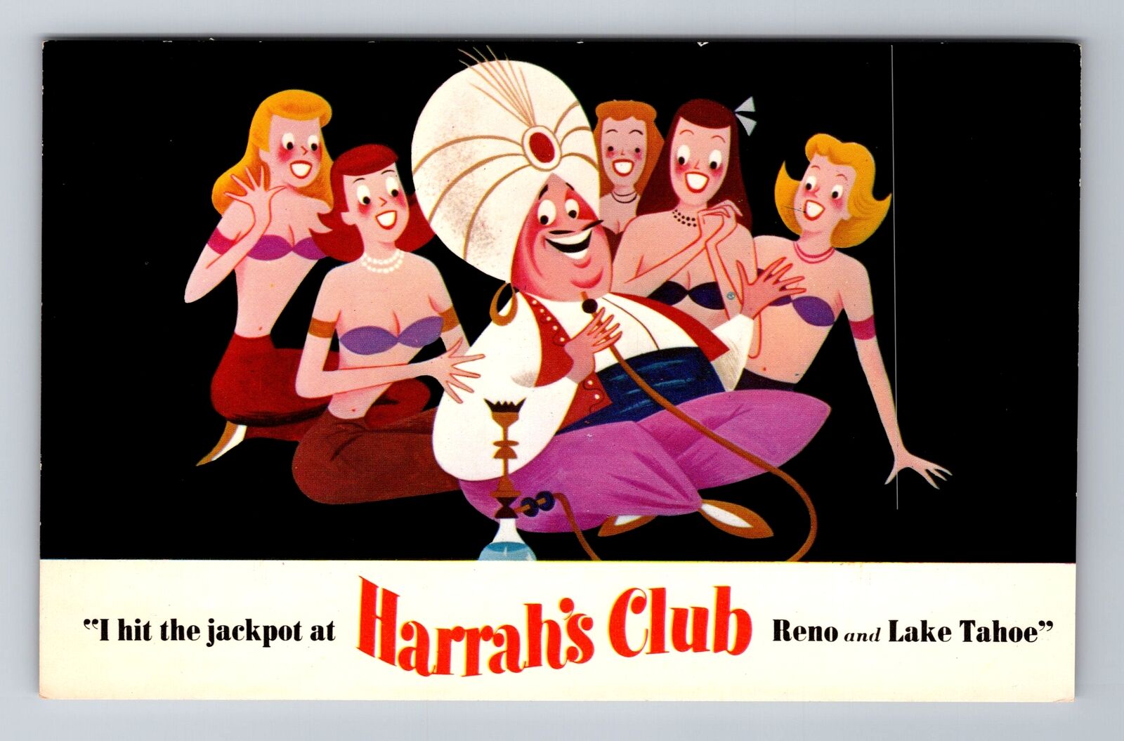 Reno NV-Nevada, Harrah\'s Club, Humorous, Advertising, Vintage Souvenir Postcard