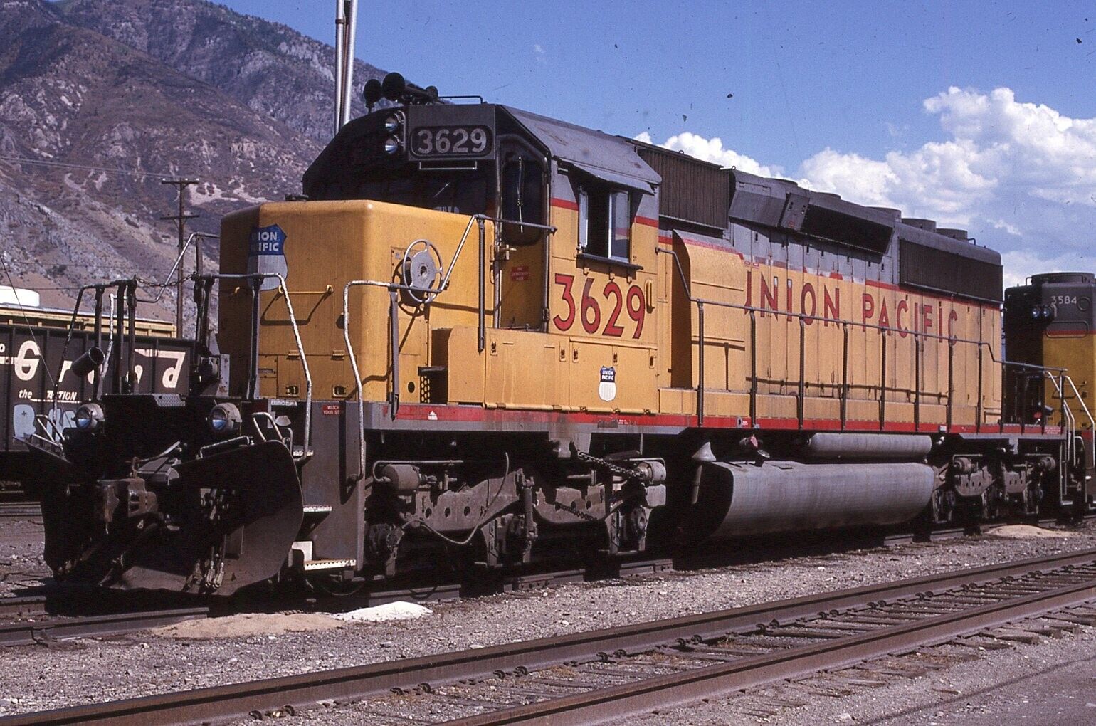 Original Train Slide Union Pacific SD40-2 #3629 08/2002 Provo Utah