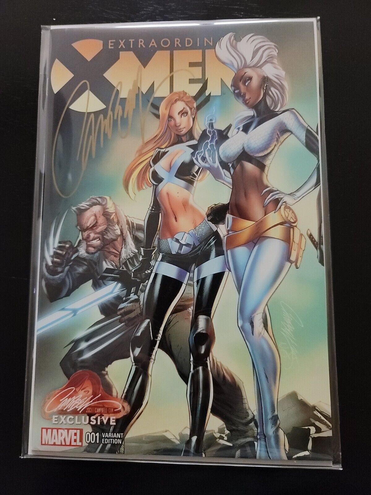 Extraordinary X-Men #001 J SCOTT CAMPBELL EXCLUSIVE VARIANT SIGNED W COA NM +++