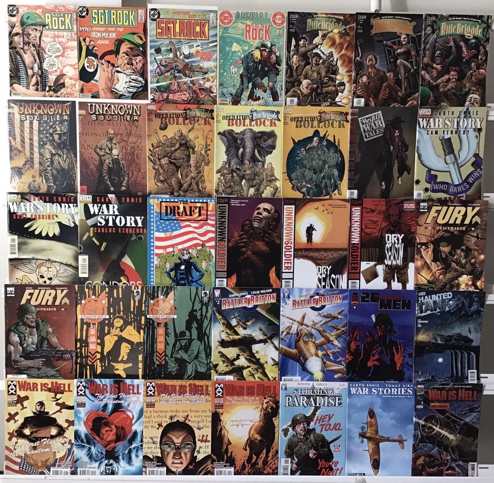 Military Comics - The Draft, Haunted Tank, War Is Hell, Fury, War Story -See Bio